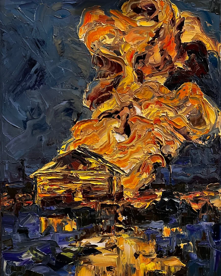 Barn Fire — Ginna Luck Fine Art